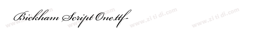 字体名：Bickham Script One.ttf字体转换